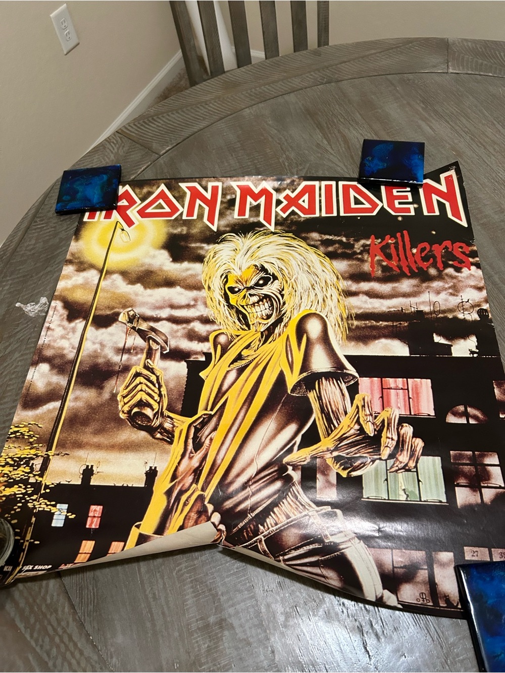 Vintage 1981 IRON MAIDEN Killers Eddie wall Poster 1981 24 X 24  early rock band